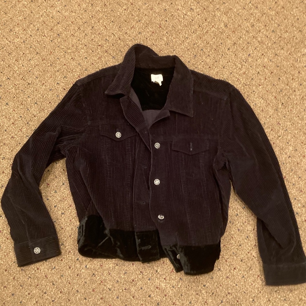 Cordury and velvet jacket